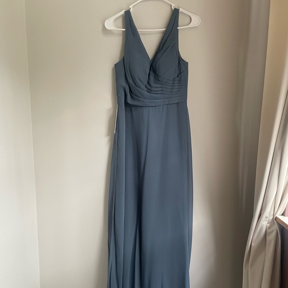 Azazie Nala Bridesmaid Formal Wear Full length Gown - Twlight A4